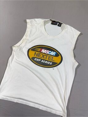 Vintage NASCAR White Muscle Tee
